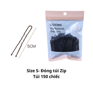 Kẹp ghim tóc U Hàn Quốc kẹp tăm đen ghim chữ U hộp 260-300 chiếc 3 size dùng Trang điểm makeup