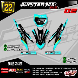 (COD) Sticker Striping JUPITER MX OLD MOTOR RBT BEBEK MODIF SUPERMOTO terbaru Desain Grafis 02