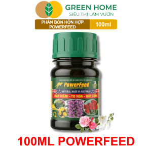 Phân Cá Hỗn Hợp PowerFeed GreenHome Hũ 100ml Nhập Khẩu Úc – Mập Mầm To Hoa Dày Cánh