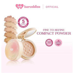 BNB barenbliss Korean Bloomatte Fine to Refine Compact Powder 24H Oil Control | Bedak ringan dengan kontrol minyak