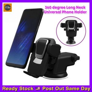 Adjustable 360 Degree Long Neck One-Touch Car Mount Dashboard Sunscreen Mobile Phone Holder With Silicon Sucker