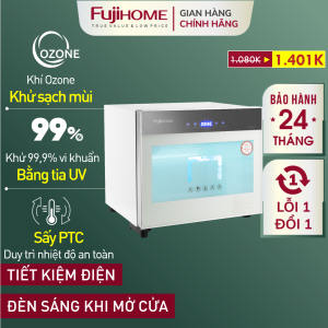 Tủ sấy bát đĩa khử khuẩn UV & Ozone FUJIHOME 68 Lít Tủ sấy khô diệt khuẩn đa năng dụng cụ y tế