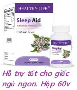COMBO 4 Hộp Healthy Life Sleep Aid TPBVSK Hỗ Trợ Giúp Ngủ Ngon (60v/hộp)