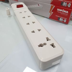 Ổ cắm điện 5 lỗ KHÔNG DÂY 2200W lõi sứ có công tắc 5M-0 SOPOKA - Dành cho Thợ tự đấu dây