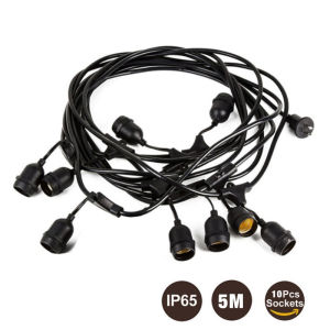 Dây đèn trang trí ngoài trời 5m 10 đuôi 10m 20 đuôi chống nước lõi đồng cao cấp