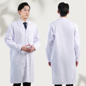 [COD] Lab Gown For Students Long Sleeve Laboratory Gown Suit Same Gender Design Pure Cotton Fabric White Coat For Doctor Lab Uniform