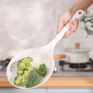 Heatproof Slotted Strainer Spoon Cooking Skimmer Spoon Ergonomic Handle Kitchen Colander Home Cooking Tool