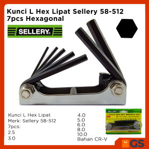 Kunci L Hex Lipat Sellery 58-512 7pcs Hexagonal