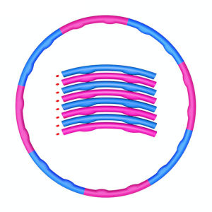 8 Parts Fitness Sport Hula Hoop Removable Foam Adult Gymnastic Gym Body Building Thin Waist Fitness Circle Contoured Abdominal Fitness Hula Hoola Hoop With Weights