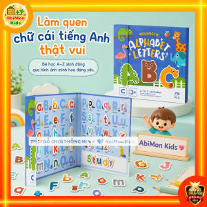 Đồ Chơi - Học Liệu Bảng Chữ Cái Tiếng Anh Có Nam Châm | In Hoa In Thường Giúp Bé Làm Quen Mặt Chữ Và Học Từ Vựng