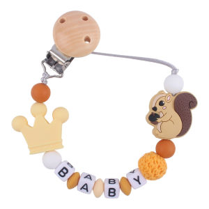 PC 40 | TALI EMPENG DAN TEETHER MOTIF TUPAI BISA CUSTOM NAMA BAHAN SILIKON BPA FREE | RUZAIN MALL