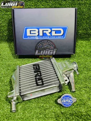 BRD CNC RADIATOR ALLOY 2 ROWS CHROME HYPER COOL W/ CAP HONDA CLICK 125 / CLICK 150 MADE IN THAILAND