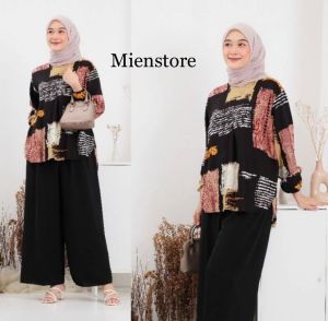 SETELAN MOELA RAYON MIX CRINKLE/setelan wanita terbaru 2023/baju setelan wanita terbaru/stelan wanita dewasa/one set wanita terbaru 2023