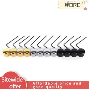 WORE 4pcs โลหะไฟฟ้าเบสกีตาร์เสียงควบคุมลูกบิดโดมลูกบิด + ประแจ