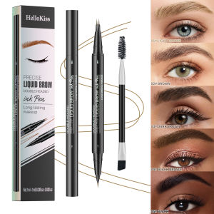Two-pronged Wild Eyebrow Pencil Long Lasting Easy To Grip Eyebrow Tattoo Waterproof Thin Liquid Lying Silkworm Brow Pen