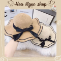 [ hàng hót - giá rẻ ] Nón Cói Nữ - Nón Nữ Đi Biển Vành Cong Phối Nơ - Nón Đi Biển Rộng Vành Đính Nơ - Nón Nữ Đi biển - Nón Bucket Nữ - Mũ Nữ Đi Biển Phong Cách Hàn. 