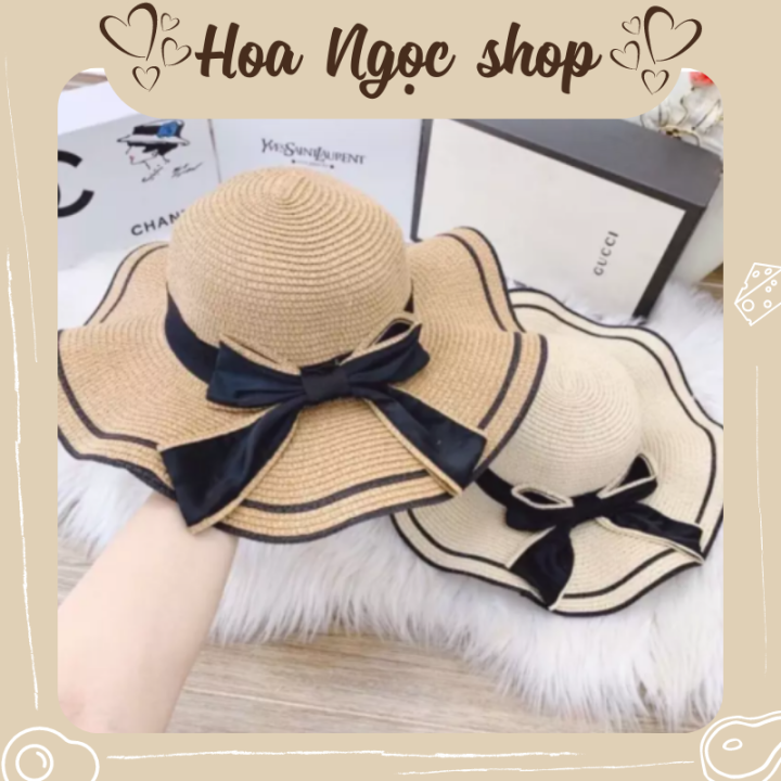 [ hàng hót - giá rẻ ] Nón Cói Nữ - Nón Nữ Đi Biển Vành Cong Phối Nơ - Nón Đi Biển Rộng Vành Đính Nơ - Nón Nữ Đi biển - Nón Bucket Nữ - Mũ Nữ Đi Biển Phong Cách Hàn
