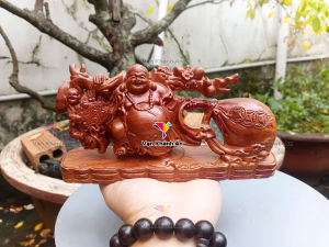 Tượng Trang Trí Taplo - Tượng Để Xe -Tượng Phật Mini - Phật Di Lặc Đẹp - Tượng Phật Decor - Gỗ Decor - Vật Phẩm Phong Thủy Để Bàn