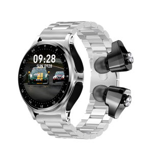 TWS 2-in-1 Smartwatch 1.39-inch HD Screen Bluetooth Calls Recording Stopwatch NFC Remote Control Camera Fucntion Healty Monitor