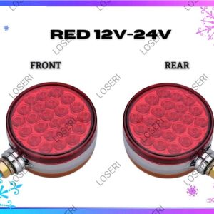LOSERI PREMIUM Truck Lolipop Light Led Lorry 12v 24v Round Yellow Red Lampu Lolipop Led Merah Kuning Aksesori Lori Truck