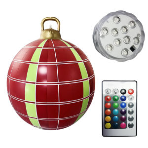[Hàng Mới Về] Bóng phát sáng khổng lồ 60cm trang trí dạng treo hình cây thông giáng sinh phát sáng bằng PVC có đèn vật dụng lễ hội đạo cụ tiệc chống nước