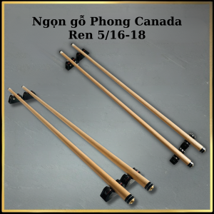 Ngọn cơ bida - ngọn gỗ phong - ren 5/16-18 dễ dàng thay ngọn - ngọn cơ gỗ phong chống cong vênh