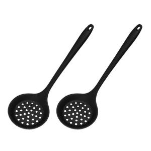 2 Pack Silicone Skimmer Spoon Slotted Spoon Frying Strainer Silicone Skimmer Suitable for Kitchen Cooking and Draining