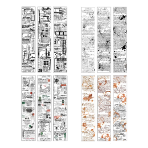 Decorative Sticker Paper Tape Text Manuscript Theme Washis Tape Hand Account Tape Artists Tape Crafting Tape