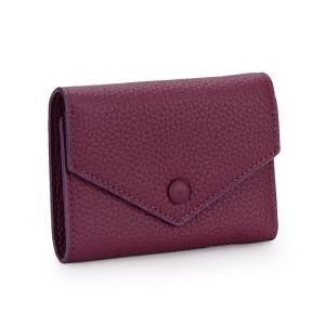 Royal Bagger Short Wallet for Women Simple Trifold Genuine Cowhide Wallets Korean Fashion Envelope Coin Purse Female Slim Card Holder 6923