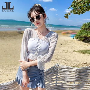 Women Sports Apparel swimwear two piececollect waist  hot springs beach swimming 2 colors white Black sportswear