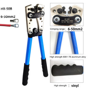 Ring Lug Terminal Crimping Plier HX-50B 6-50mm² Car Battery Terminal Cable Lug Crimping Tool hx 50b