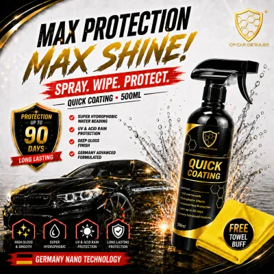 【CP CAR Detailer】Nano Car Quick Coating 500ml Car Care Spray Coating Quick Coating Nano Car Coating Spray 快速读镀膜剂
