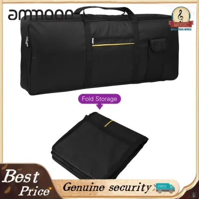 ammoon Portable 61 Key Electronic Piano Keyboard Gig Bag Carrying Bag Storage Holder Case 420D Cloth