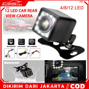 (Dikirim Dari Jakarta)Kamera Spion Mobil Universal 12/8/4 LED Kamera Mundur Parkir Cadangan Penglihatan Malam Tahan Air 170 Sudut Lebar HD Warna Gambar