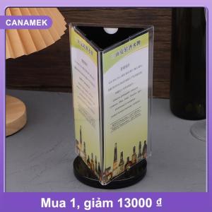 【CANAMEK】 Rõ ràng Acrylic dấu hiệu chủ Tabletop menu giá tag hiển thị đứng máy tính để bàn bảng hiển thị xoay dấu hiệu chủ