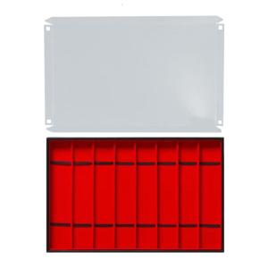 Display Organiser Tray 10 Grids Watch Band Holder PU Leather Storage Box Transparent PVC Cover For Accessories