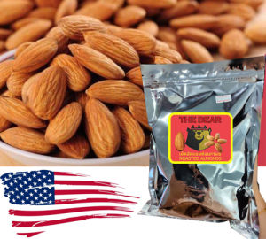 อัลมอนด์อบ อบธรรมชาติ (ถุง500g) พร้อมทาน อบใหม่ๆหอมอร่อย/ Roasted Almond (500gram bag unsalted)