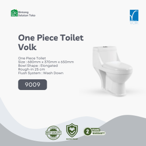 Closet Duduk Volk One Piece Toilet / VOLK 9009 / Ekonomis