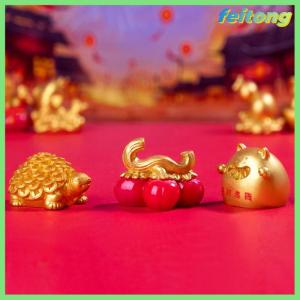 【feitong】🚕🚕【HOT SALE】 รูปปั้นต้นไม้นำโชคปีใหม่ขนาดเล็กภูมิทัศน์ไมโครของตกแต่งแผงหน้าปัดรถยนต์เดสก์ท็อปบ้าน