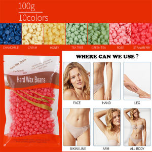 100g Solid Hard Wax Bean Hot Wax Paper-free Wax Therapy Grain Beeswax Whole Body Hair Removal