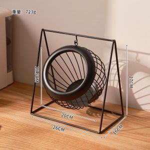 New wrought iron fruit basket with hanging shelf living room coffee table high-end snack storage basket desktop candy storage tray