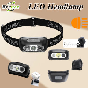 LED Headlamp with Sensor Rechargeable Super Bright  Head Mounted Light for Fishing & Hiking