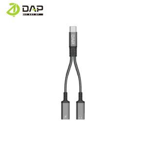 DAP D-AU16 Audio Splitter Type C to 2 Type C Support  Charging & Listen - Garansi 1 Tahun