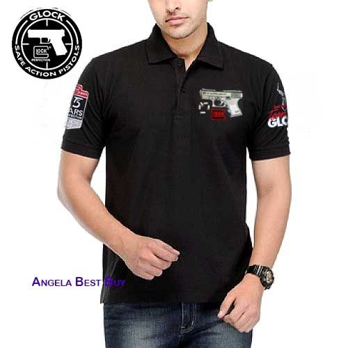 NEW TRENDY GLOCK PERFECTION EMBROIDERY GUN 100% HIGH QUALITY POLO