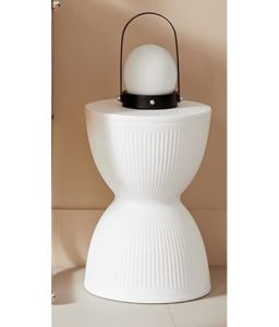 ~SG Stock~ Hourglass Shaped Stool Plastic Modern Style Household Round Stool Waterproof Design Multipurpose for Bathroom and Fitting Room Dressing Stool Dining Stool Coffee Table Sofa Side Table Bedside Table Shoe Stool Entrance Stool Plants Stand