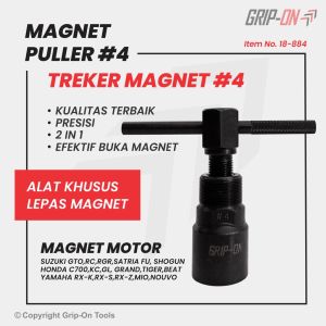 Grip-On Magnet Puller #4 Treker Magnet No 4 Tracker Magnet Multi Fungsi Untuk Motor Honda Yamaha Suzuki Grip On # 4