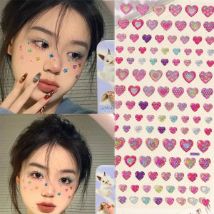 New 3D Heart Rhinestone Face Diamonds Sticker Face Gems Jewels Stickers Makeup Crystals Glitter Face Festivals Accessories h260611