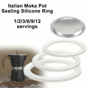 WH Replacement Gasket Seal for Coffee Espresso Moka Stove Pot Top Silicone Rubber