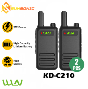 WLN KD-C210 KD-C1 Upgraded UHF 400-470MHz 2W Two Way Radio UHF Transceiver Walkie Talkie Radio-SET OF 2