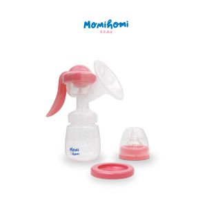 MOMI HOMI 3027 Premium Pompa Asi Manual Portable Breast Pump / Breast Milk Saver Set Dengan Botol Dot 150ml / 180ml BPA FREE Pumping Asi Manual Breastpump Pompa Air Bayi Breastfeeding
